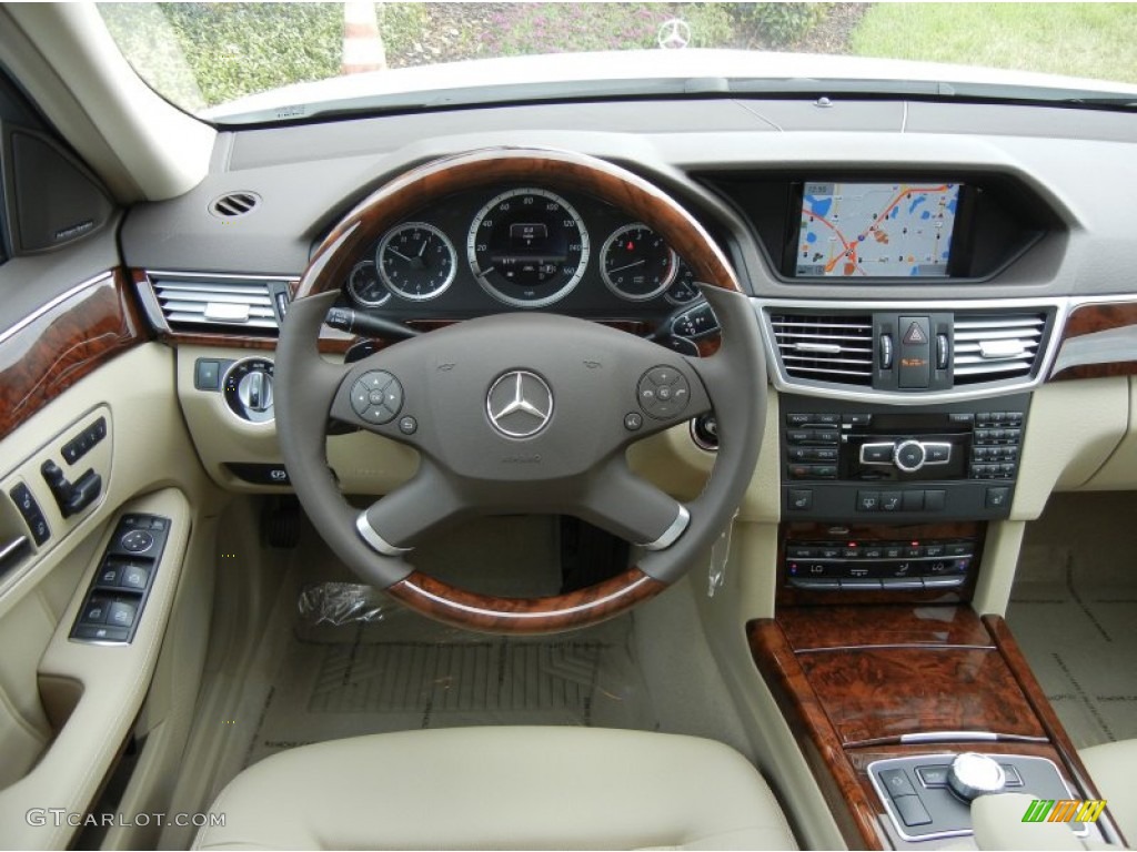 2013 Mercedes-Benz E 350 BlueTEC Sedan Almond/Mocha Dashboard Photo #73565714