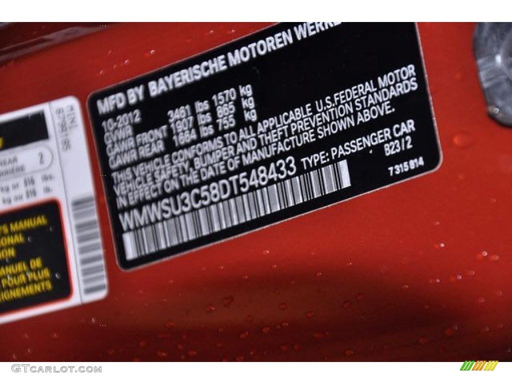 2013 Cooper Color Code B23 for Spice Orange Metallic Photo #73567829