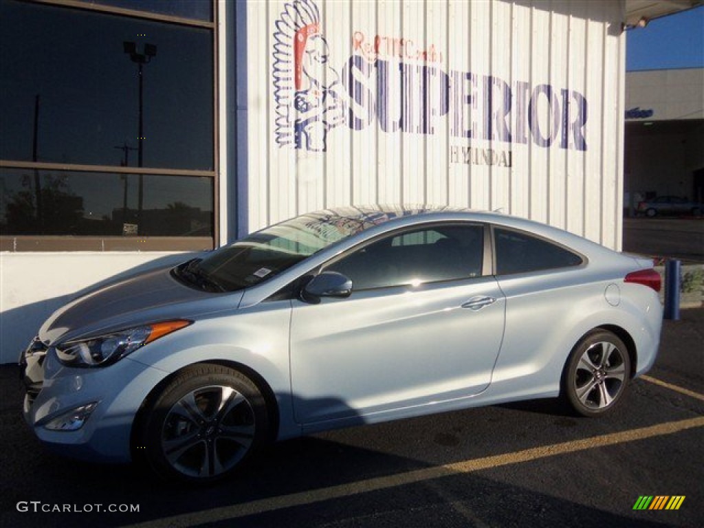 2013 Elantra Coupe SE - Blue Sky Metallic / Gray photo #4