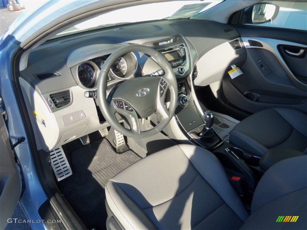 2013 Elantra Coupe SE - Blue Sky Metallic / Gray photo #8
