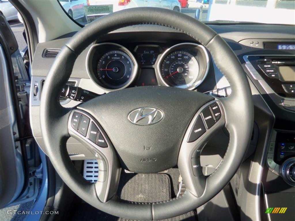2013 Elantra Coupe SE - Blue Sky Metallic / Gray photo #11