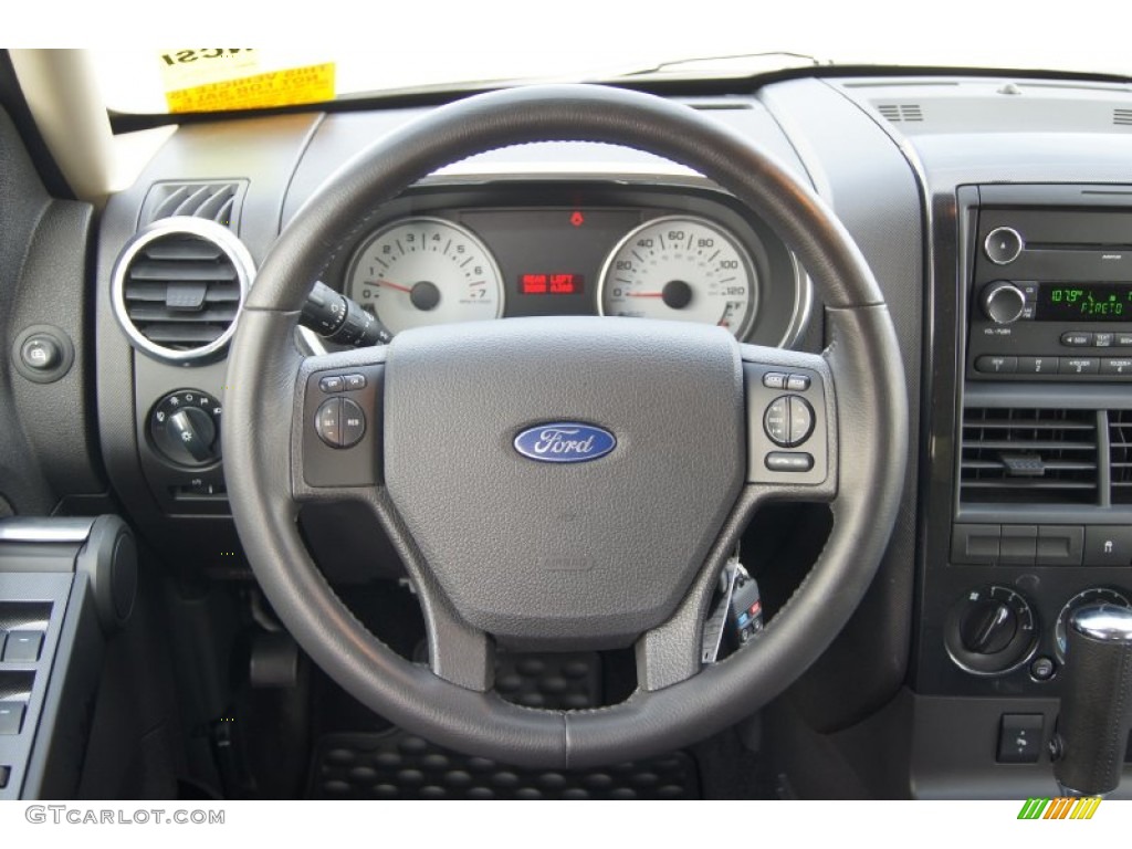2010 Ford Explorer XLT Sport Black Steering Wheel Photo #73569728