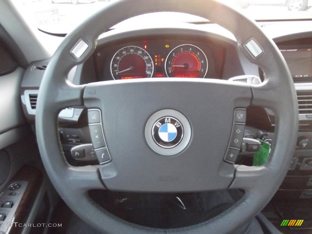 2005 7 Series 745i Sedan - Titanium Silver Metallic / Basalt Grey/Flannel Grey photo #10