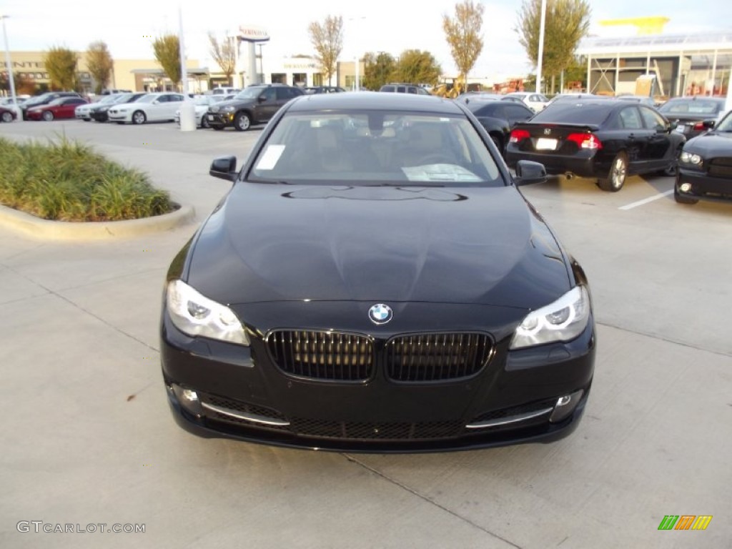 2013 5 Series 528i Sedan - Jet Black / Black photo #7