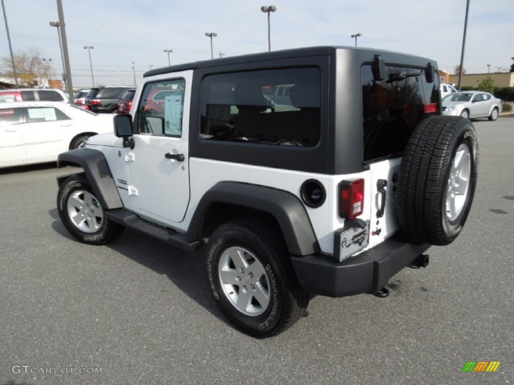 2012 Wrangler Sport S 4x4 - Bright White / Black photo #4