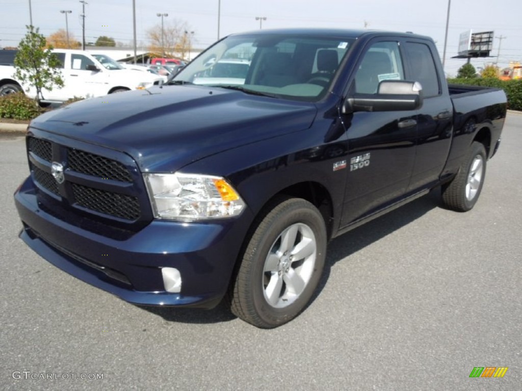 2013 1500 Express Quad Cab 4x4 - True Blue Pearl / Black/Diesel Gray photo #1