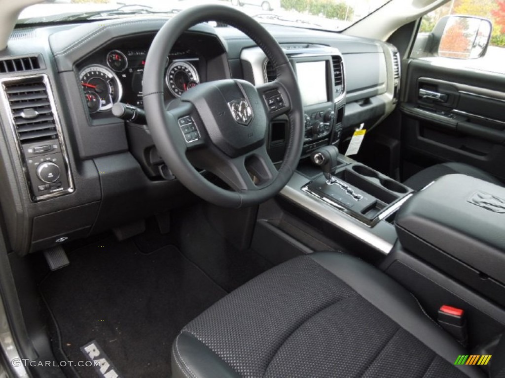 Black Interior 2013 Ram 1500 Sport Crew Cab Photo #73577078