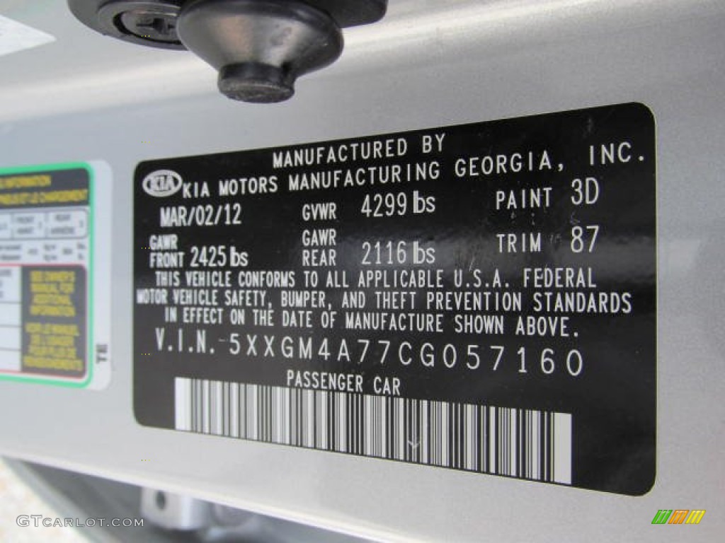 2012 Optima Color Code 3D for Bright Silver Photo #73577843