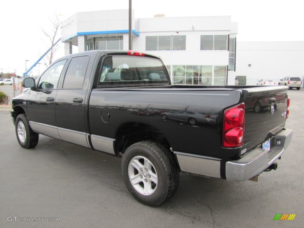 2007 Ram 1500 SLT Quad Cab 4x4 - Brilliant Black Crystal Pearl / Medium Slate Gray photo #5