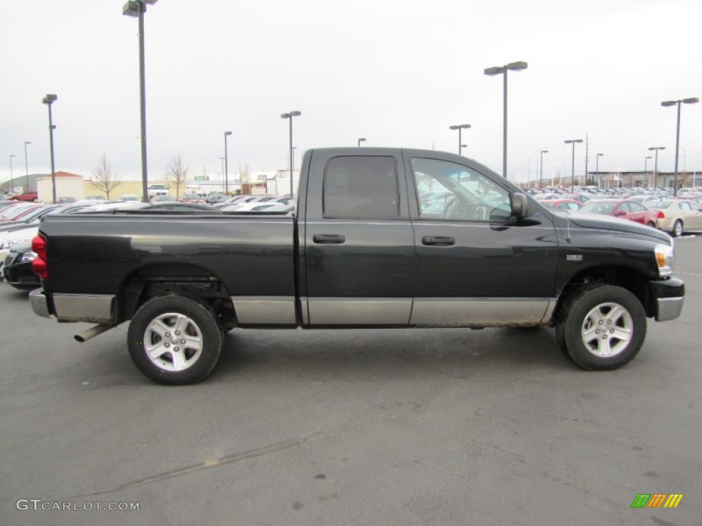 2007 Ram 1500 SLT Quad Cab 4x4 - Brilliant Black Crystal Pearl / Medium Slate Gray photo #8