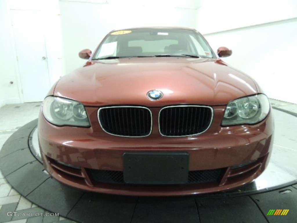 2008 1 Series 128i Coupe - Sedona Red Metallic / Black photo #2