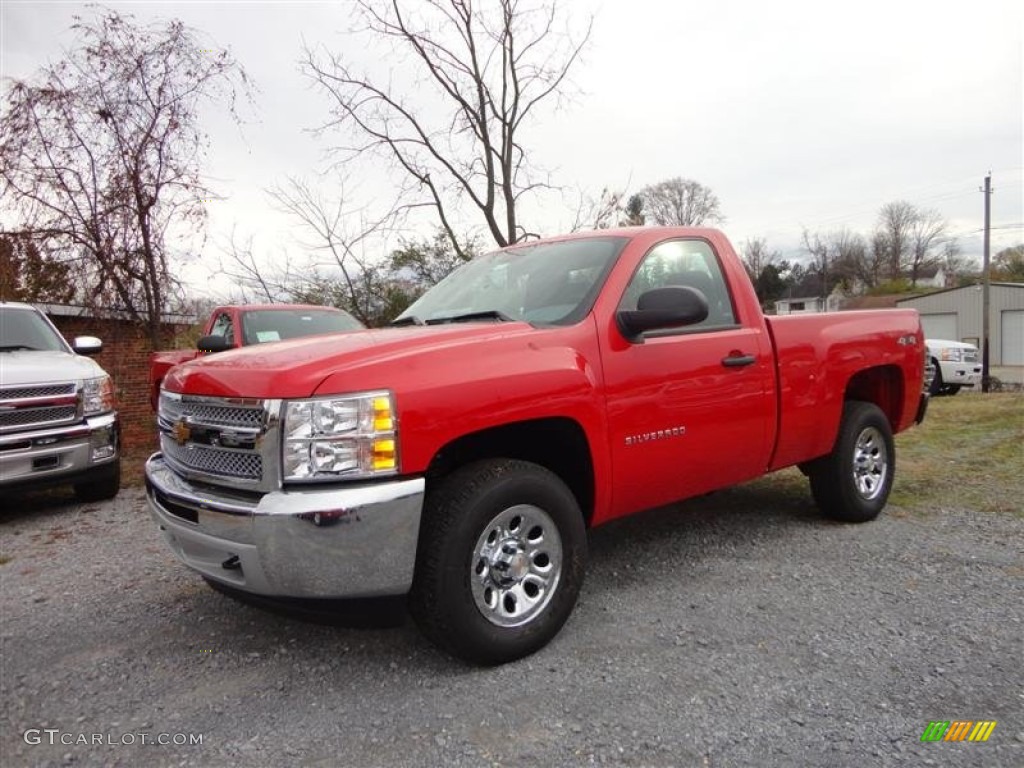 2013 Silverado 1500 Work Truck Regular Cab 4x4 - Victory Red / Dark Titanium photo #2