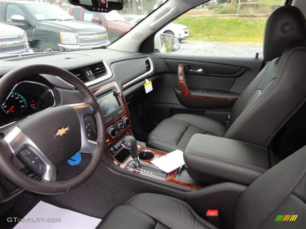 Ebony Interior 2013 Chevrolet Traverse LTZ Photo #73582670