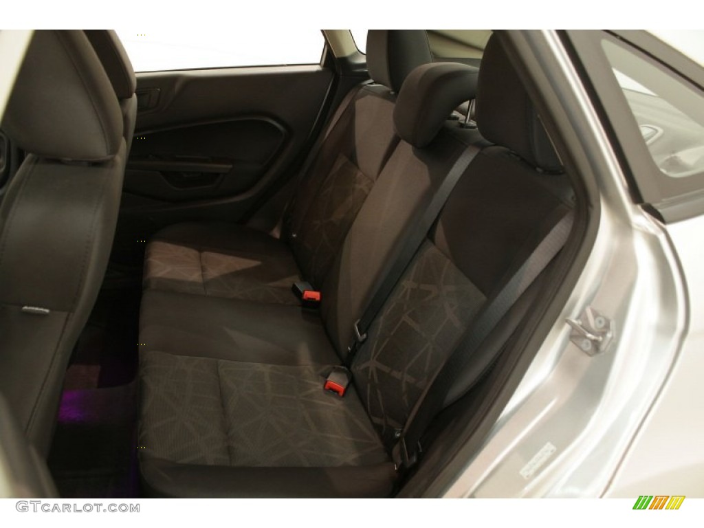 Charcoal Black/Blue Cloth Interior 2011 Ford Fiesta SEL Sedan Photo #73582919