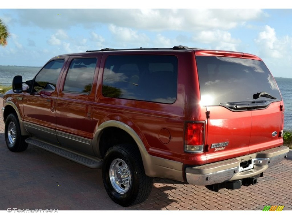 2000 Excursion Limited 4x4 - Toreador Red Metallic / Medium Parchment photo #4