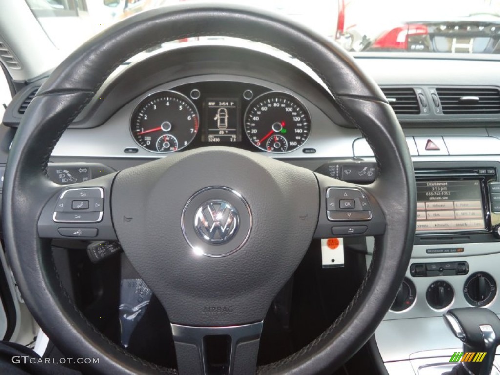 2010 Volkswagen Passat Komfort Sedan Black Steering Wheel Photo #73586881
