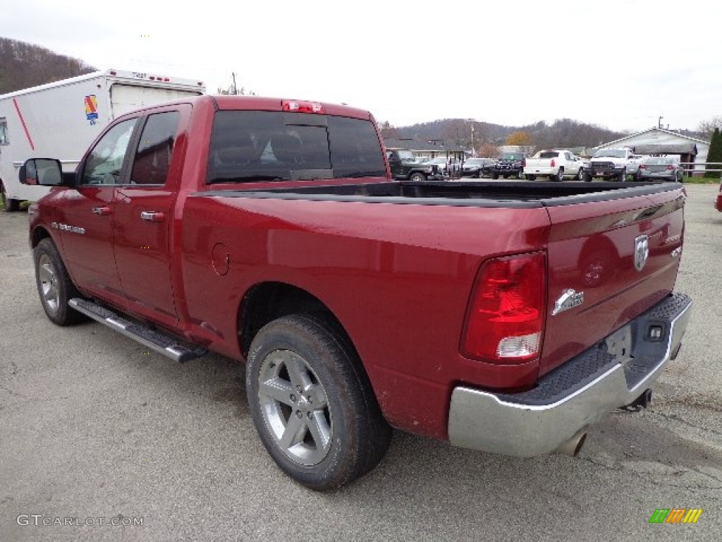 2011 Ram 1500 Big Horn Quad Cab 4x4 - Deep Cherry Red Crystal Pearl / Dark Slate Gray/Medium Graystone photo #3