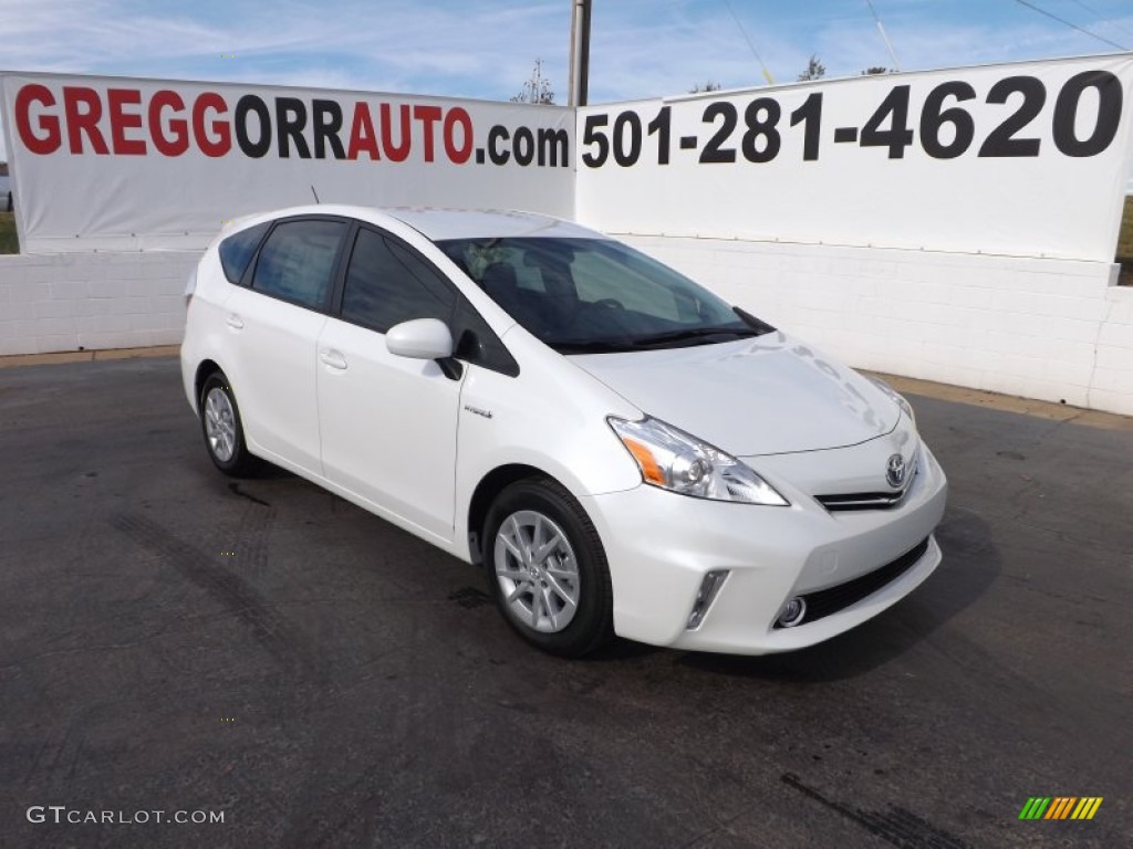 Blizzard White Pearl Toyota Prius v