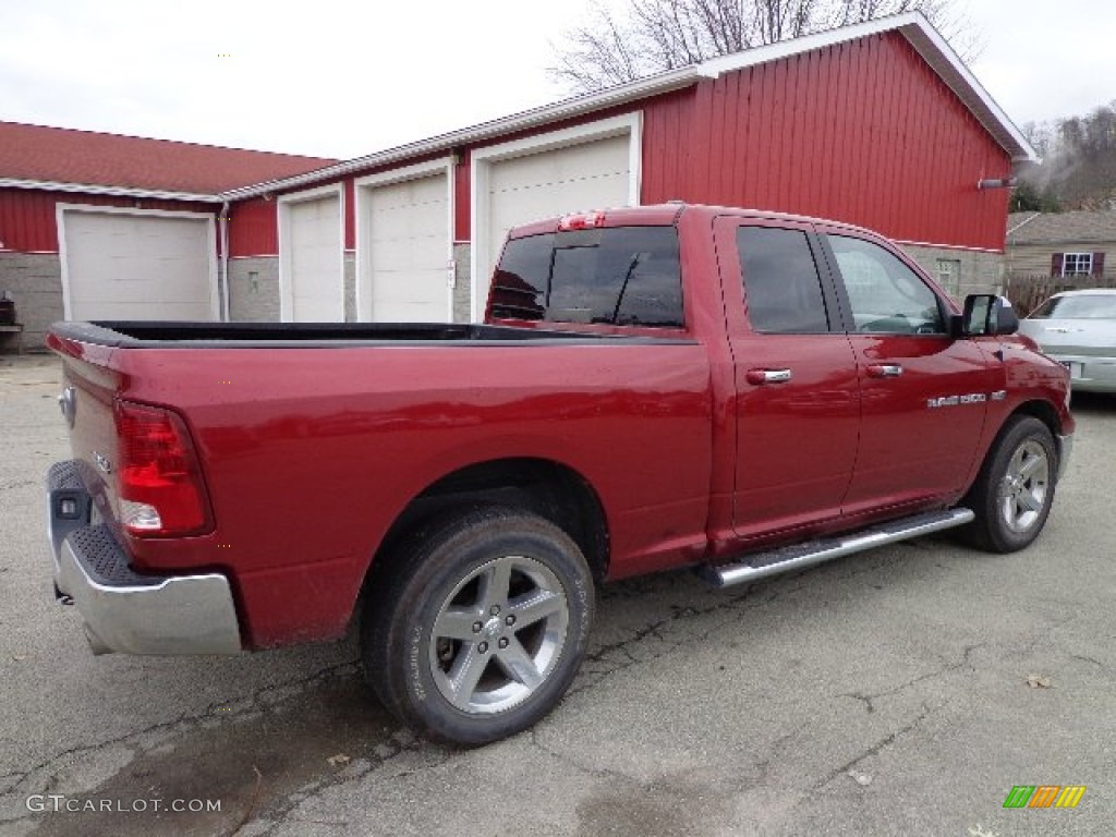 2011 Ram 1500 Big Horn Quad Cab 4x4 - Deep Cherry Red Crystal Pearl / Dark Slate Gray/Medium Graystone photo #5