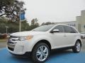 2013 White Platinum Tri-Coat Ford Edge Limited  photo #1