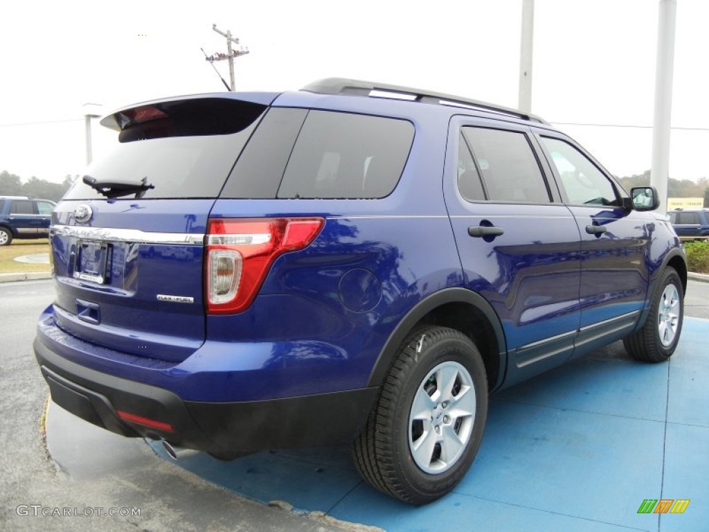 2013 Explorer FWD - Deep Impact Blue Metallic / Medium Light Stone photo #3