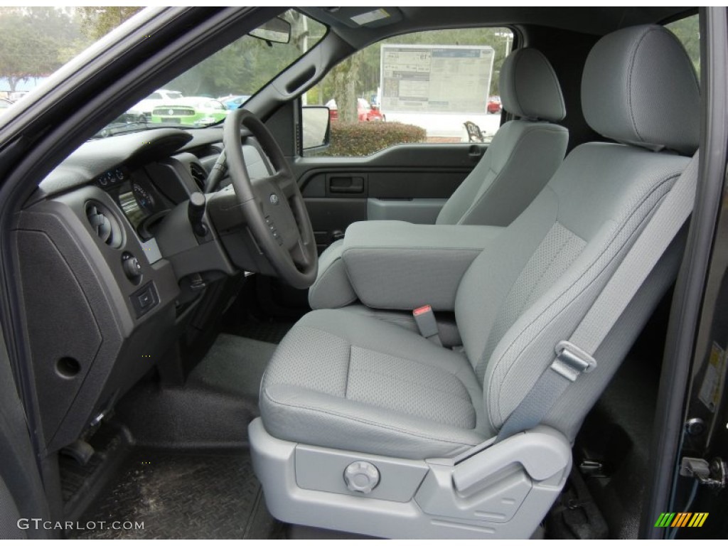 Steel Gray Interior 2013 Ford F150 XL Regular Cab Photo #73588577