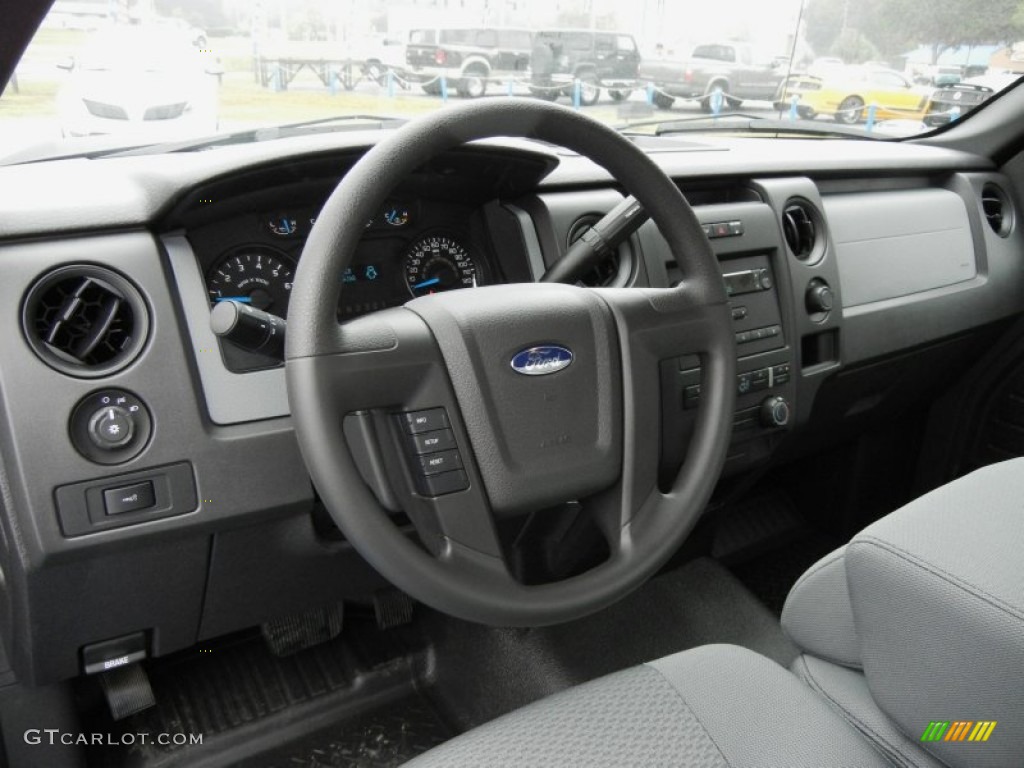 2013 F150 XL Regular Cab - Tuxedo Black Metallic / Steel Gray photo #7