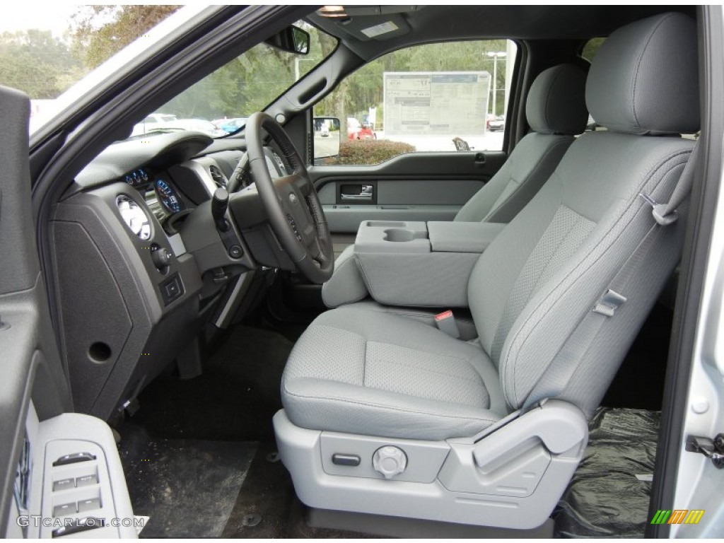 Steel Gray Interior 2013 Ford F150 XLT SuperCrew Photo #73589099