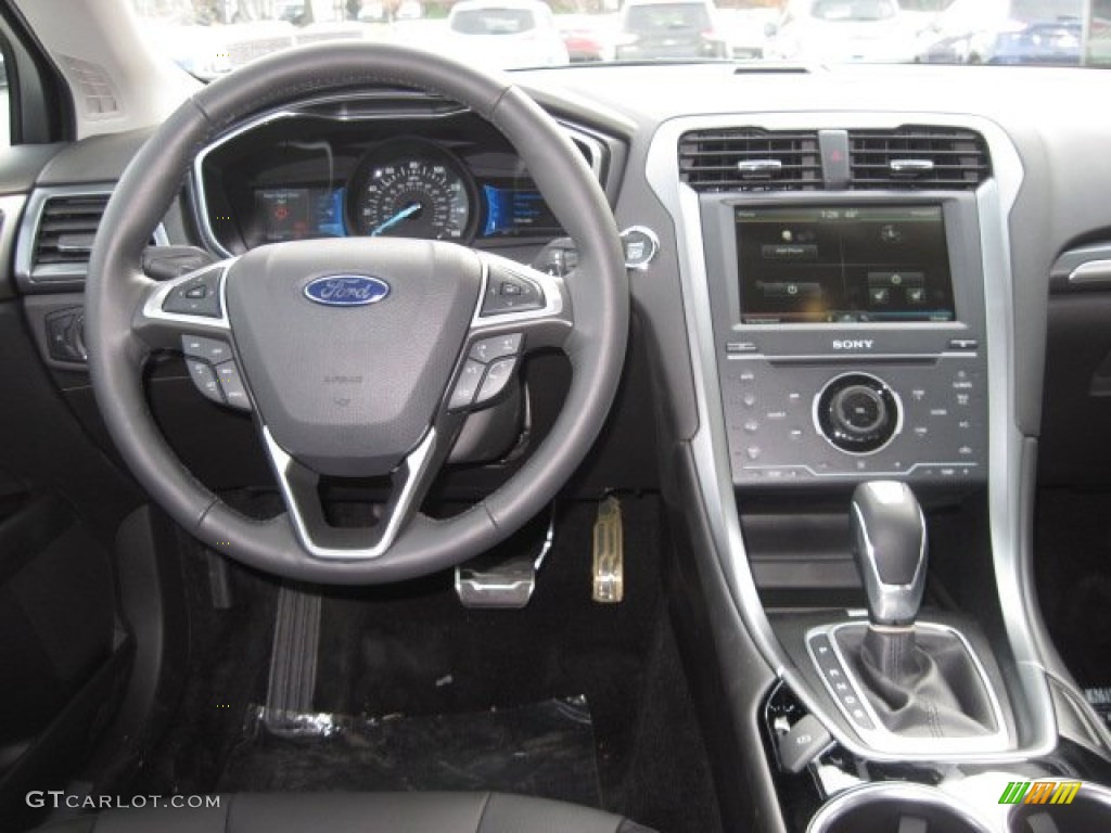 2013 Ford Fusion Titanium Charcoal Black Dashboard Photo #73589264