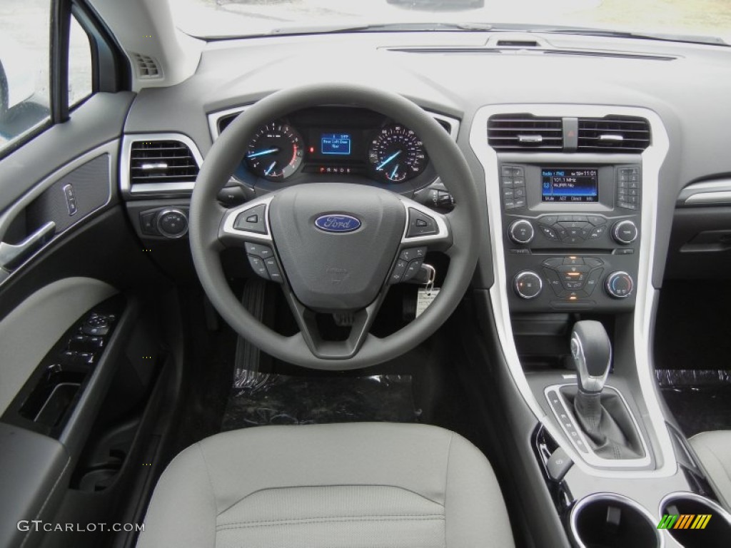 2013 Ford Fusion S Earth Gray Dashboard Photo #73589708