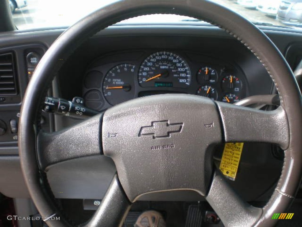 2003 Silverado 1500 LS Regular Cab 4x4 - Dark Carmine Red Metallic / Dark Charcoal photo #5