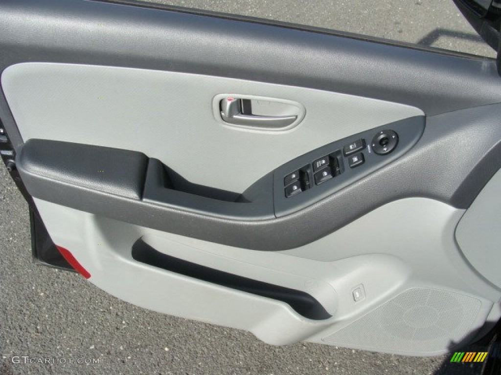 2009 Elantra GLS Sedan - Black Pearl / Gray photo #7