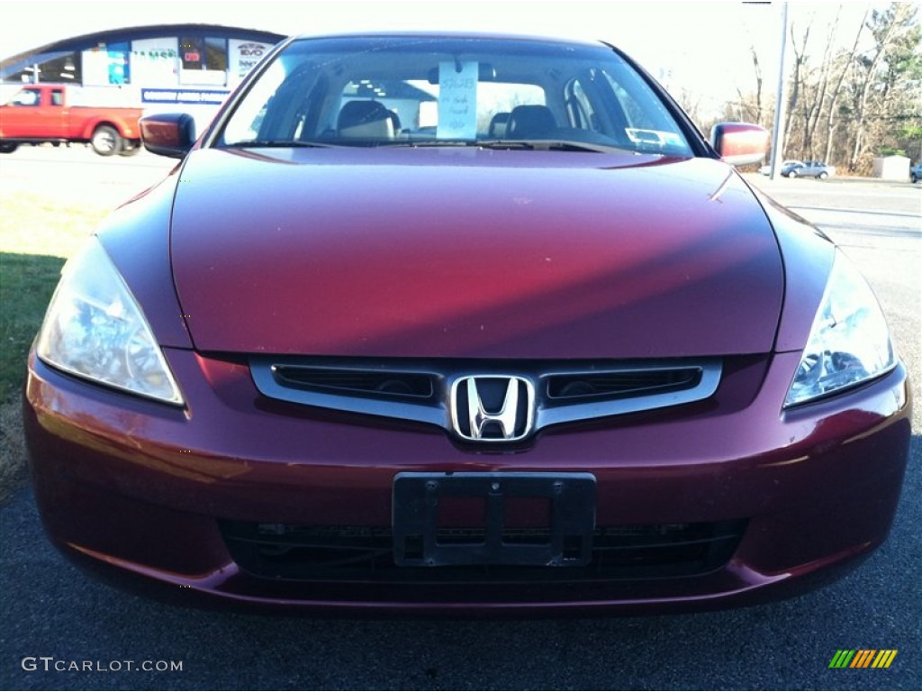 2004 Accord EX V6 Sedan - Redondo Red Pearl / Black photo #3