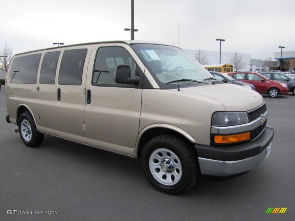 2009 Express LS 1500 AWD Passenger Van - Sandstone Metallic / Neutral photo #1