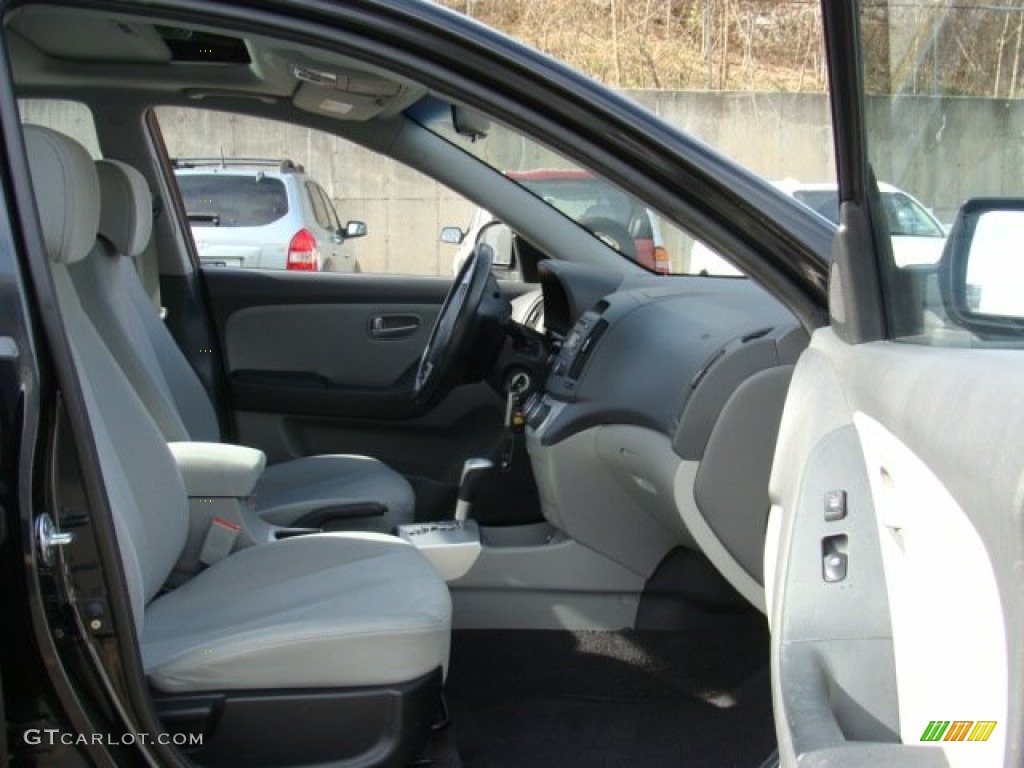 2009 Elantra GLS Sedan - Black Pearl / Gray photo #26