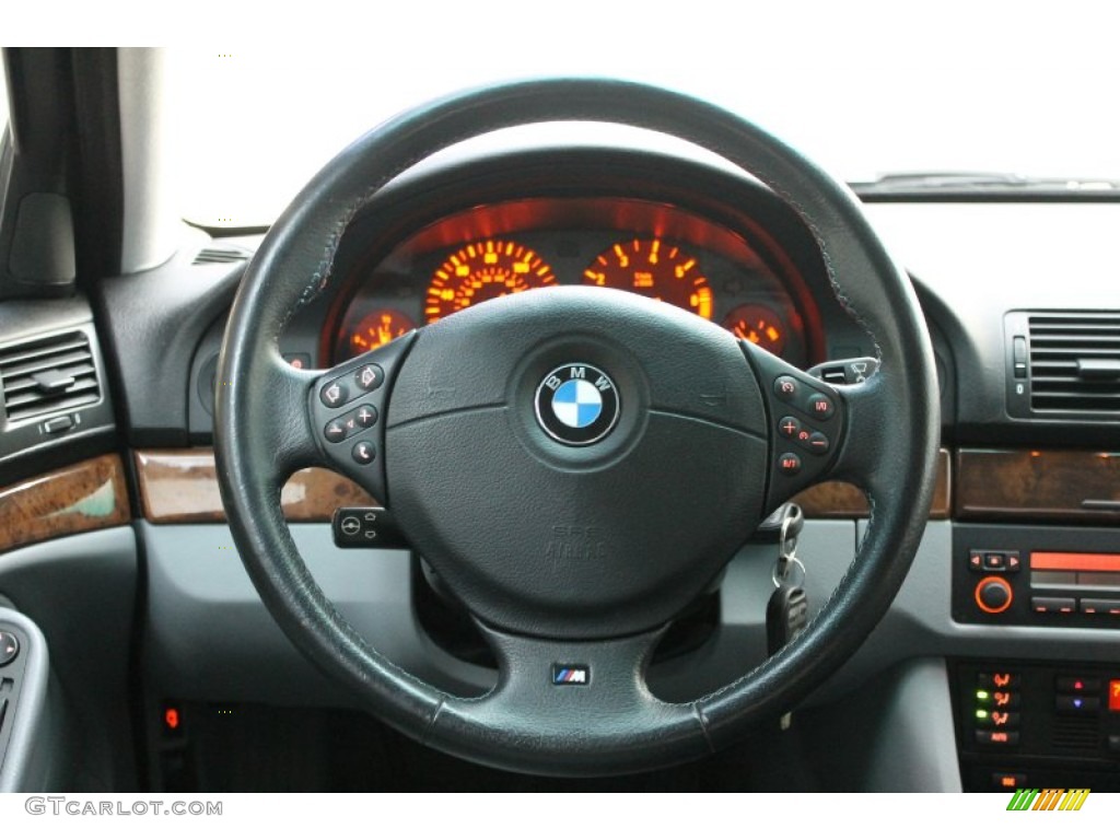 2000 BMW 5 Series 540i Sedan Gray Steering Wheel Photo #73591733