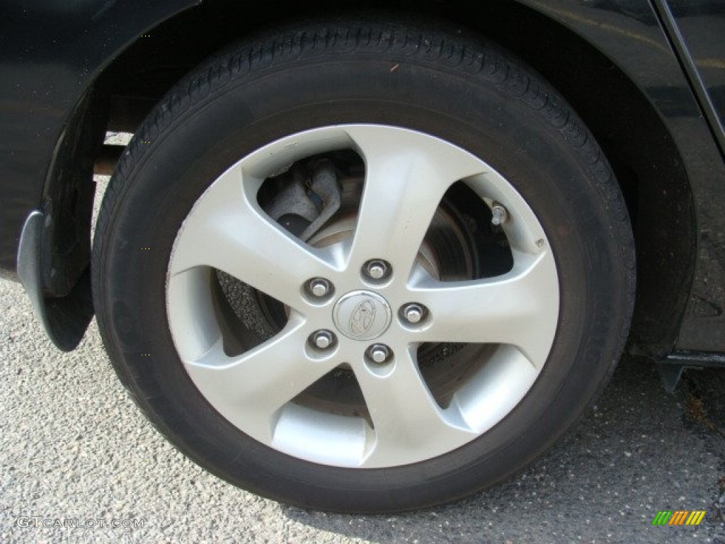 2009 Elantra GLS Sedan - Black Pearl / Gray photo #27