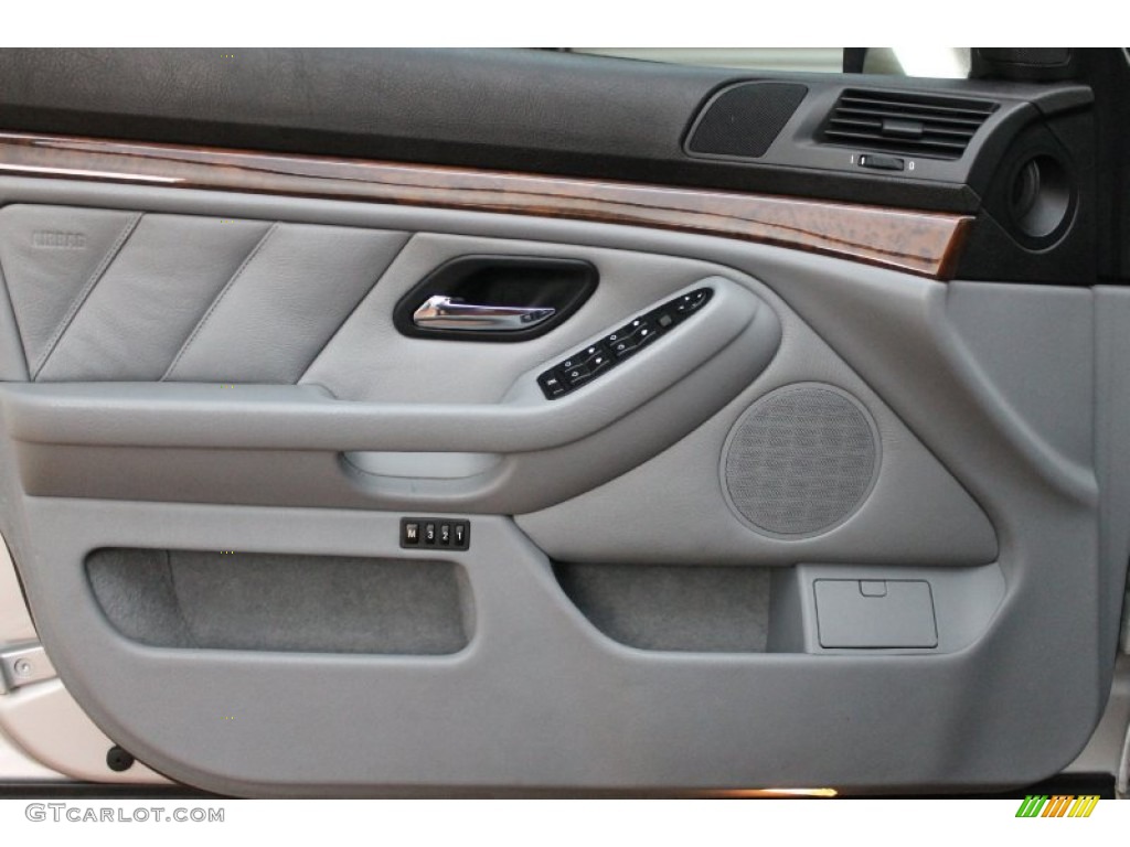 2000 BMW 5 Series 540i Sedan Gray Door Panel Photo #73591873