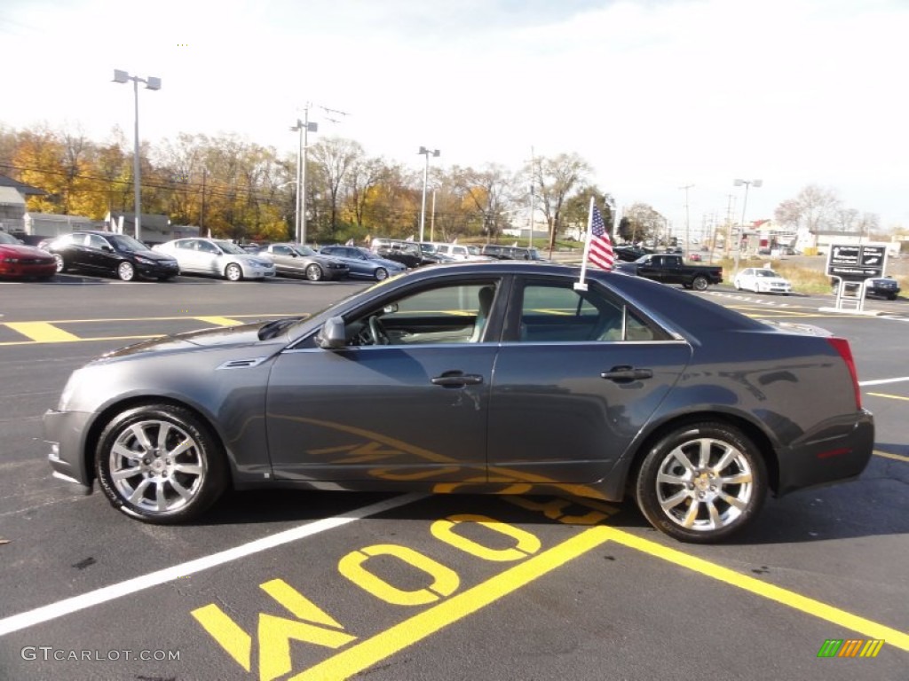 2009 CTS 4 AWD Sedan - Thunder Gray ChromaFlair / Light Titanium/Ebony photo #9