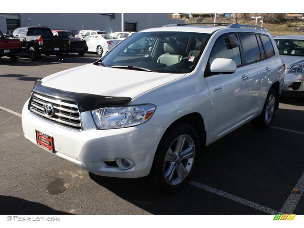 2009 Highlander Limited 4WD - Blizzard White Pearl / Ash photo #4