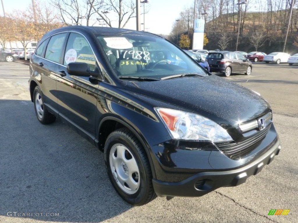 2009 CR-V LX 4WD - Crystal Black Pearl / Black photo #7
