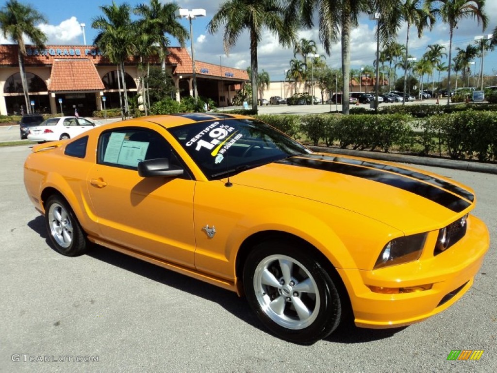 Grabber Orange 2009 Ford Mustang GT Premium Coupe Exterior Photo #73593914