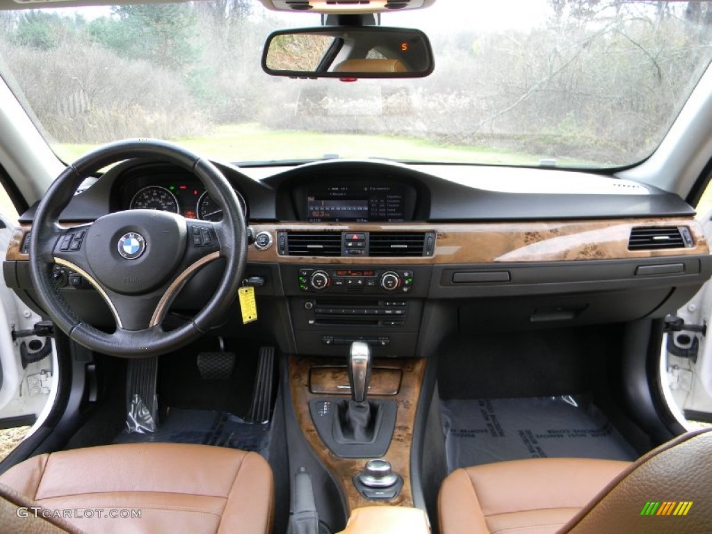 2007 BMW 3 Series 328xi Coupe Saddle Brown/Black Dashboard Photo #73594052