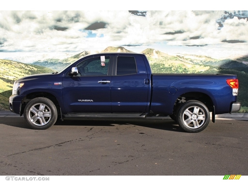 2008 Tundra Limited Double Cab 4x4 - Nautical Blue Metallic / Beige photo #6