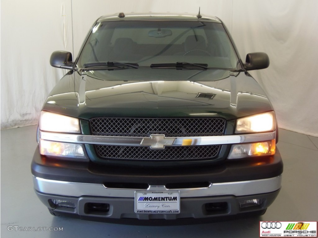 2005 Silverado 1500 LT Crew Cab 4x4 - Dark Green Metallic / Medium Gray photo #3