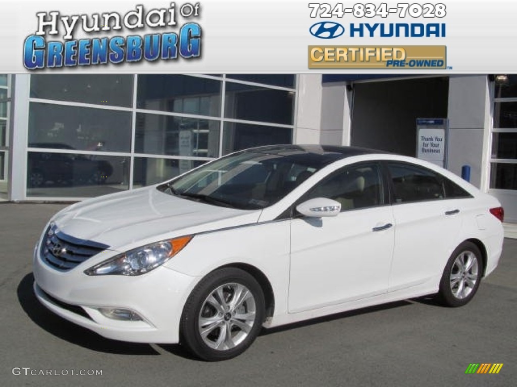 Shimmering White Hyundai Sonata