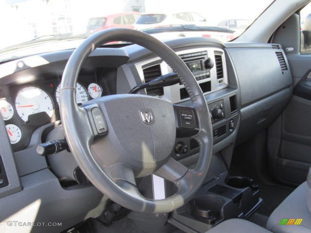 2008 Dodge Ram 2500 SLT Quad Cab 4x4 Medium Slate Gray Steering Wheel Photo #73599866