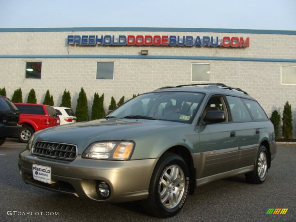 2003 Outback Wagon - Seamist Green Pearl / Beige photo #1