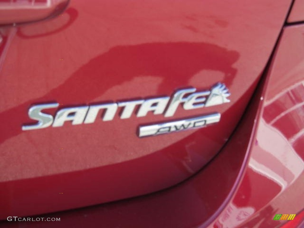 2010 Santa Fe SE 4WD - Venetian Red / Gray photo #7