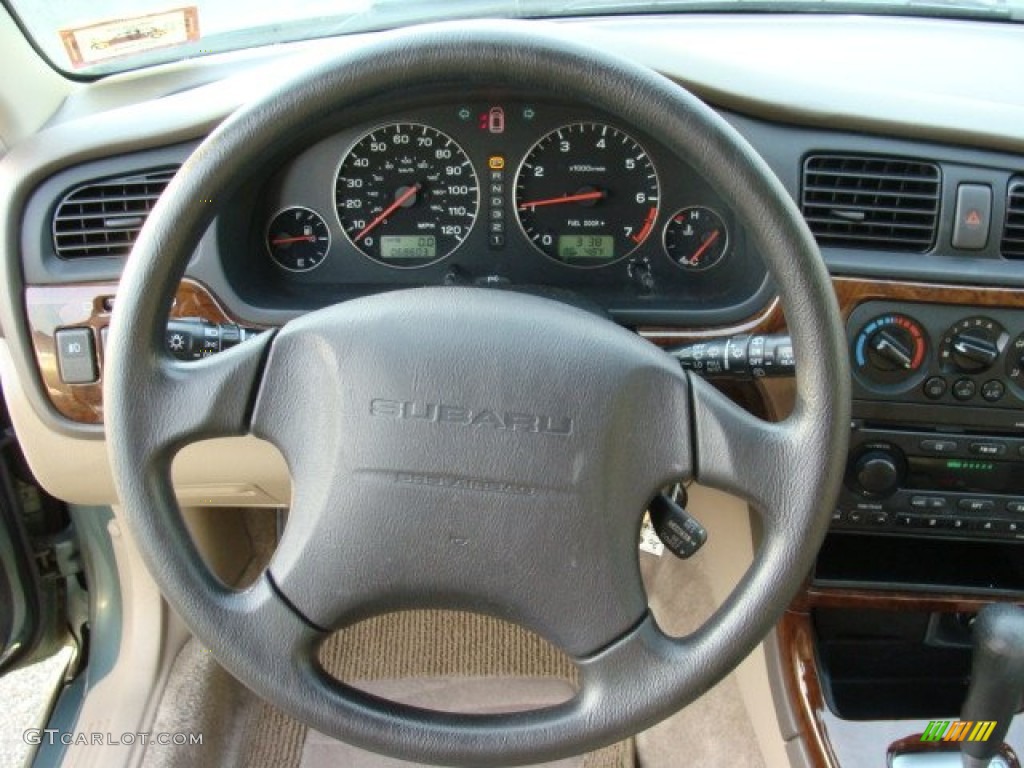 2003 Subaru Outback Wagon Beige Steering Wheel Photo #73600196